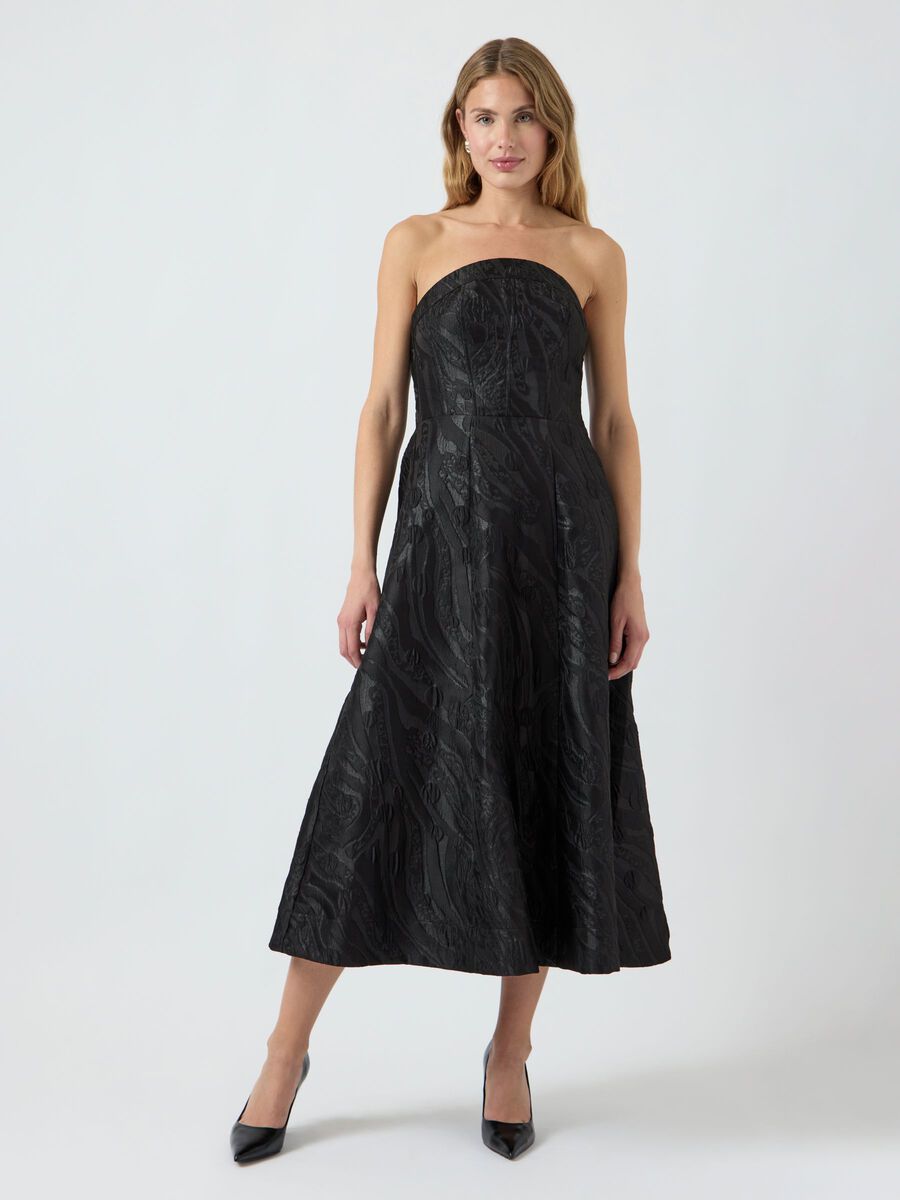 Tello Tube Midi Dress (Black)