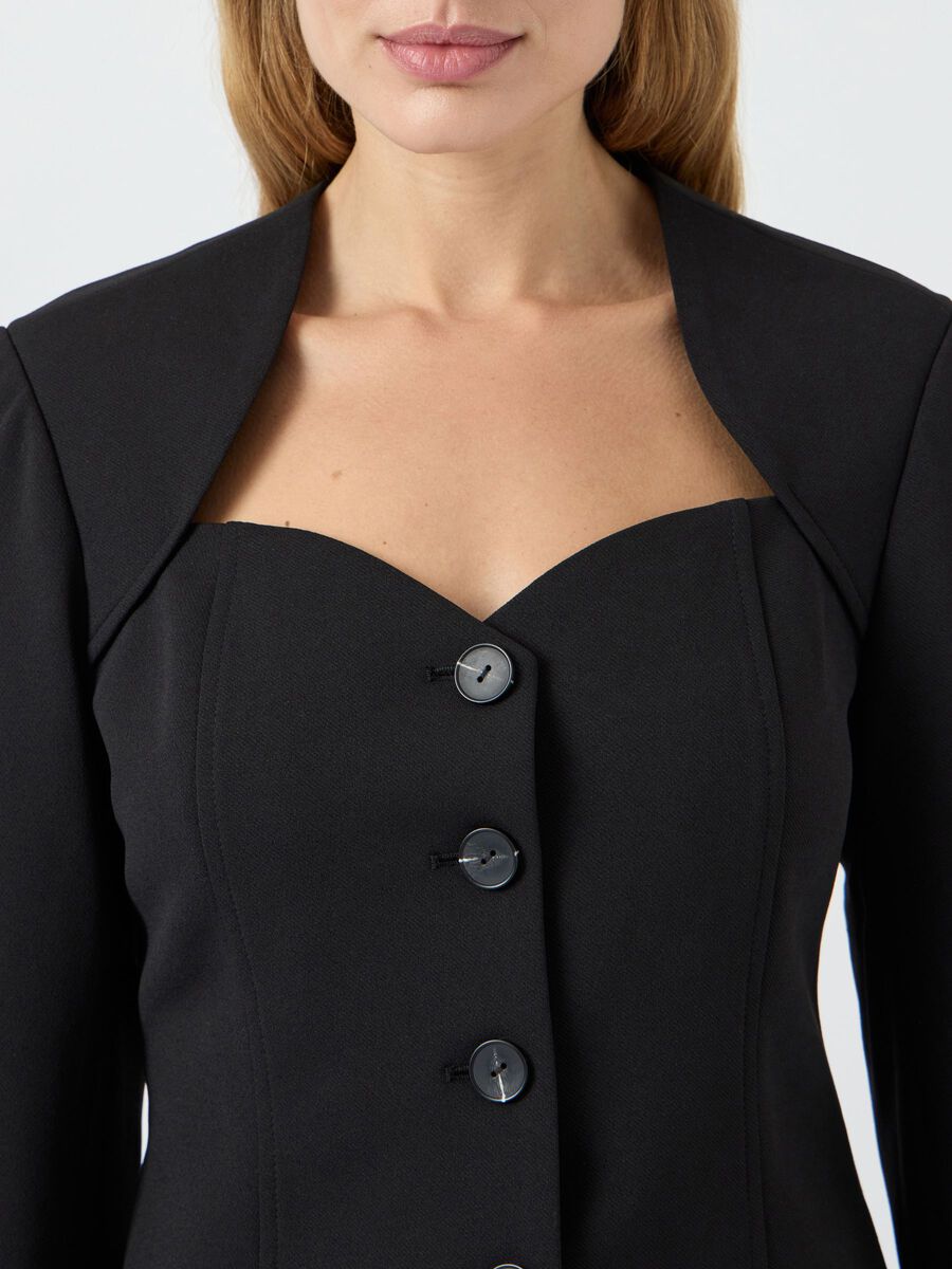 Favo Blazer Top (Black)