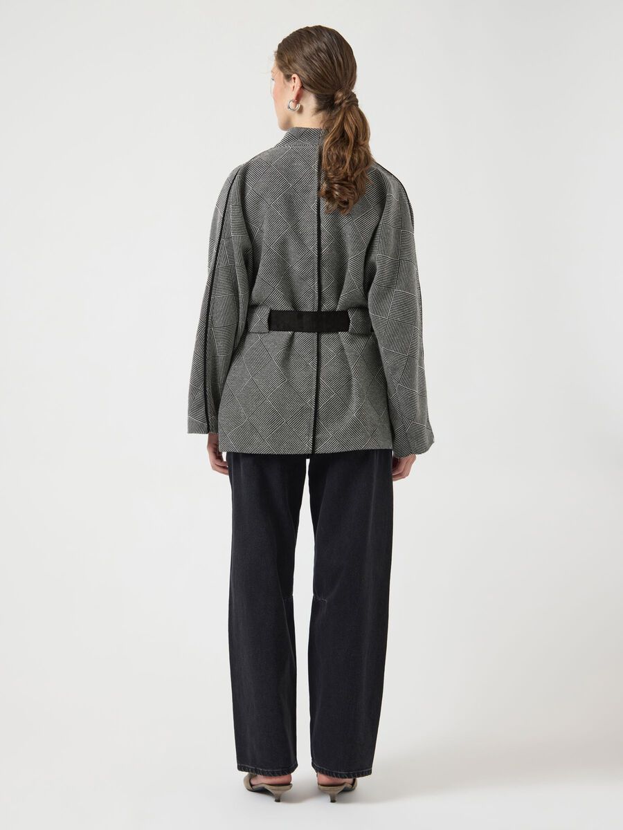 Shay Blazer Jacket (Black/White)