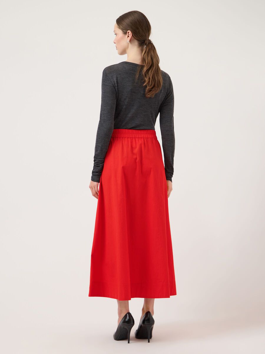 Coleen Ankle Skirt (Fiery Red)