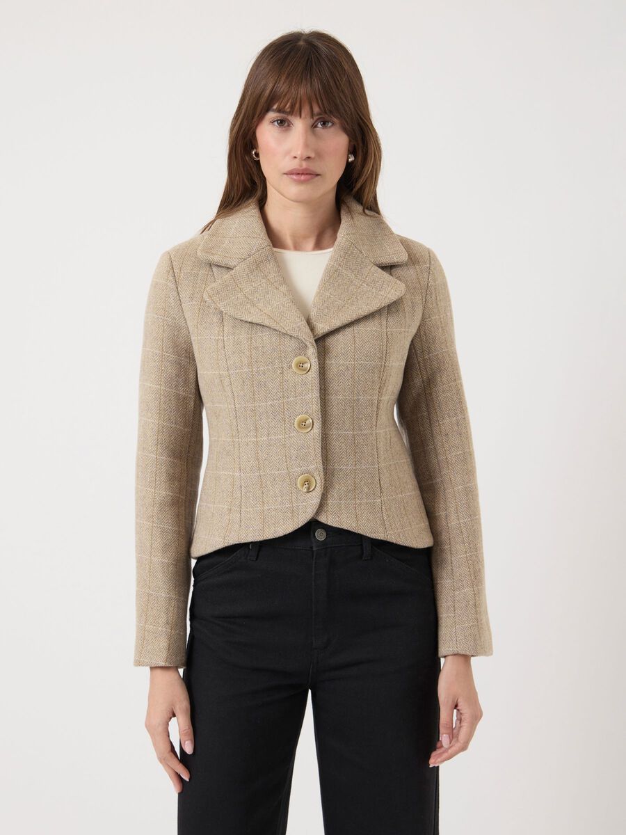 Thelma Jacket (Taupe Gray/Thela Check)