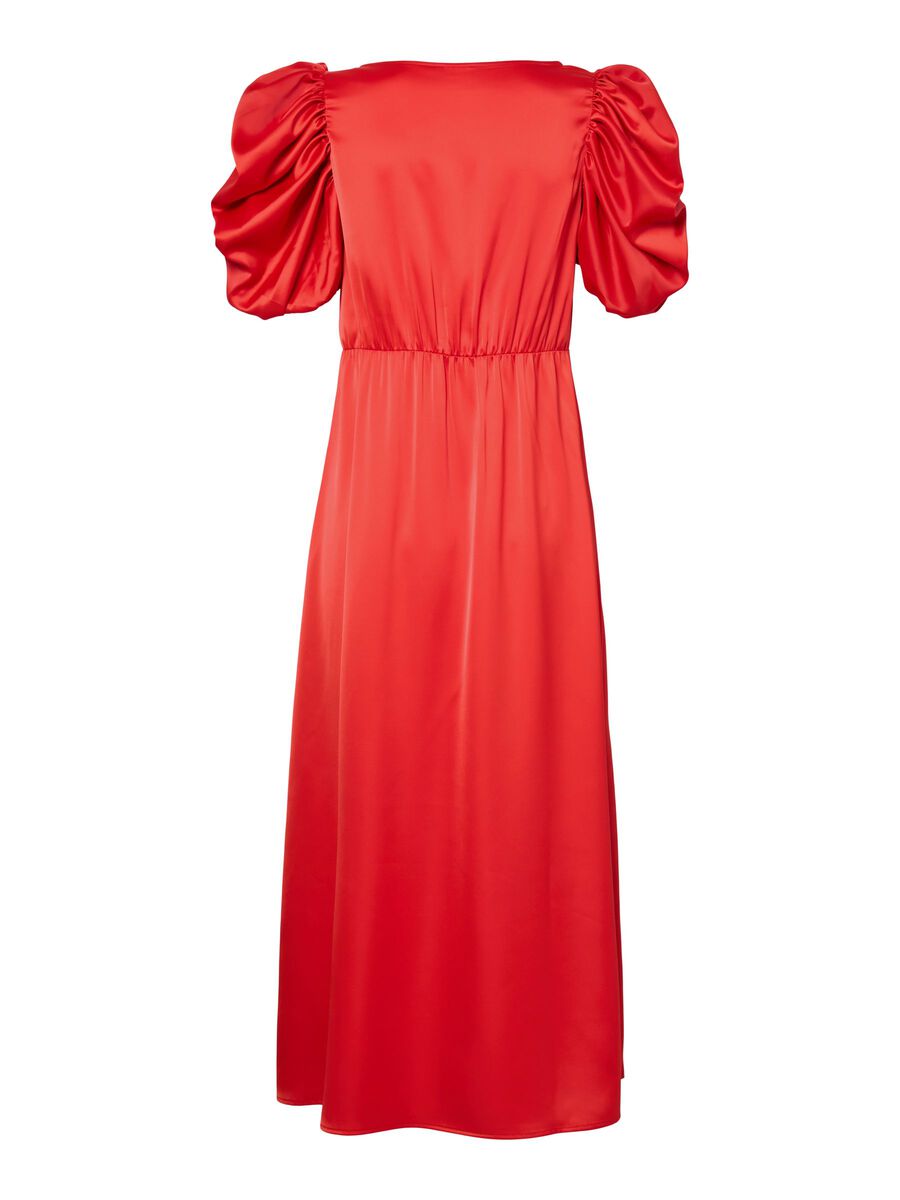 Elaine Midi Dress (Fiery Red)