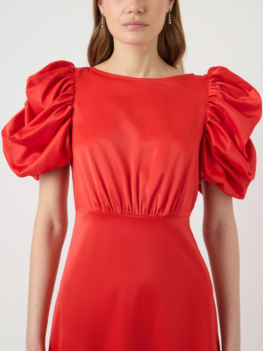 Elaine Midi Dress (Fiery Red)