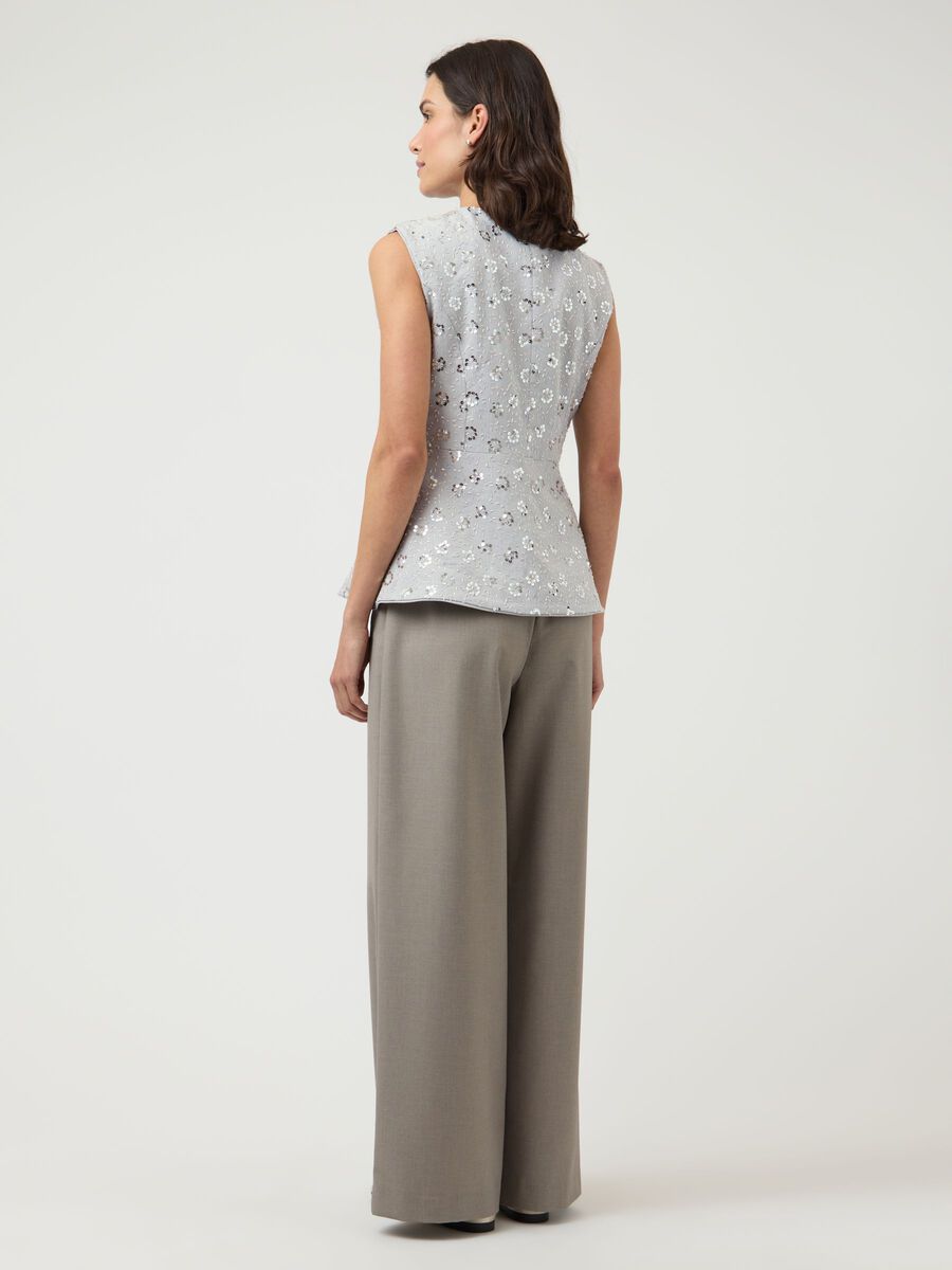Soller Embellished Waistcoat (High Rise/Grey)