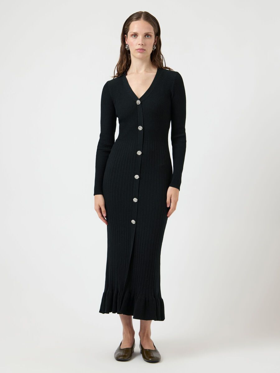 Mikla Long Knit Dress (Black)