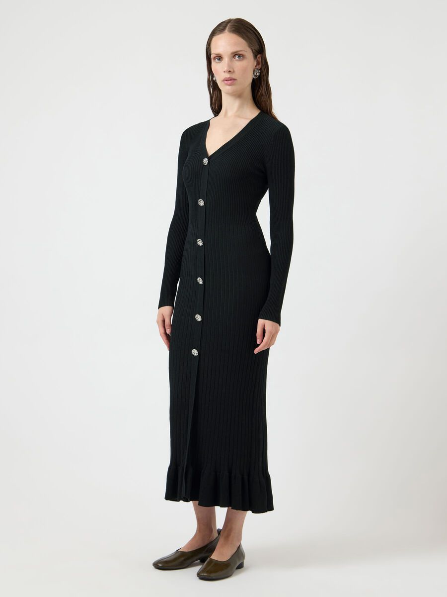 Mikla Long Knit Dress (Black)