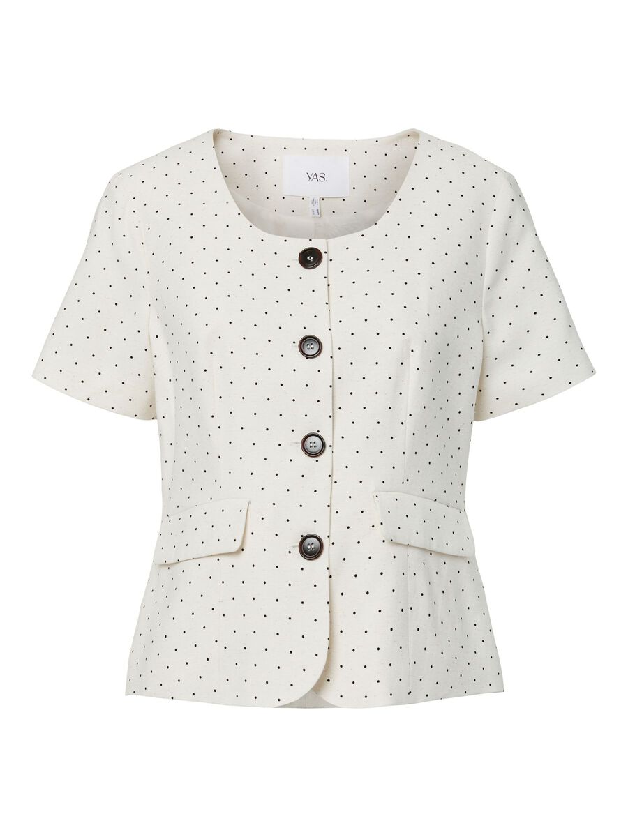 Dottie Blazer Top (White/Black)