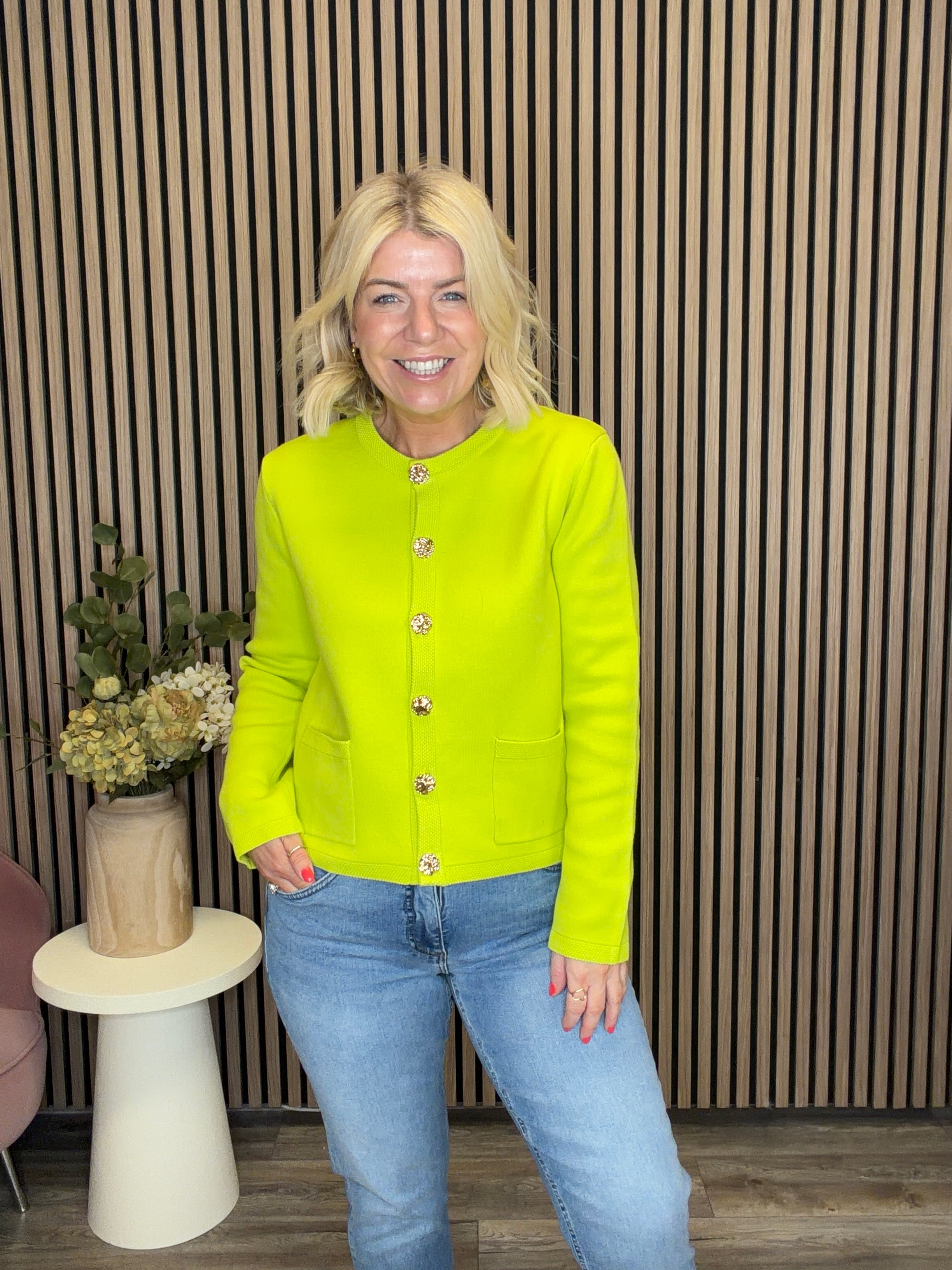 Chantelle Cardigan (Lime)