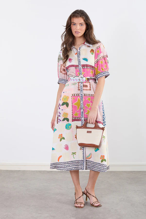 Eliza Shirt Dress (Pink)