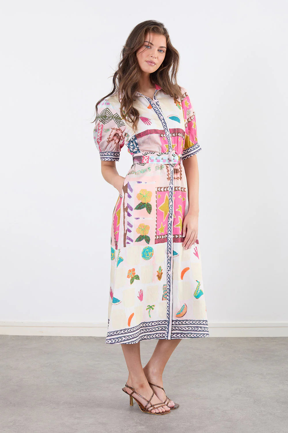 Eliza Shirt Dress (Pink)