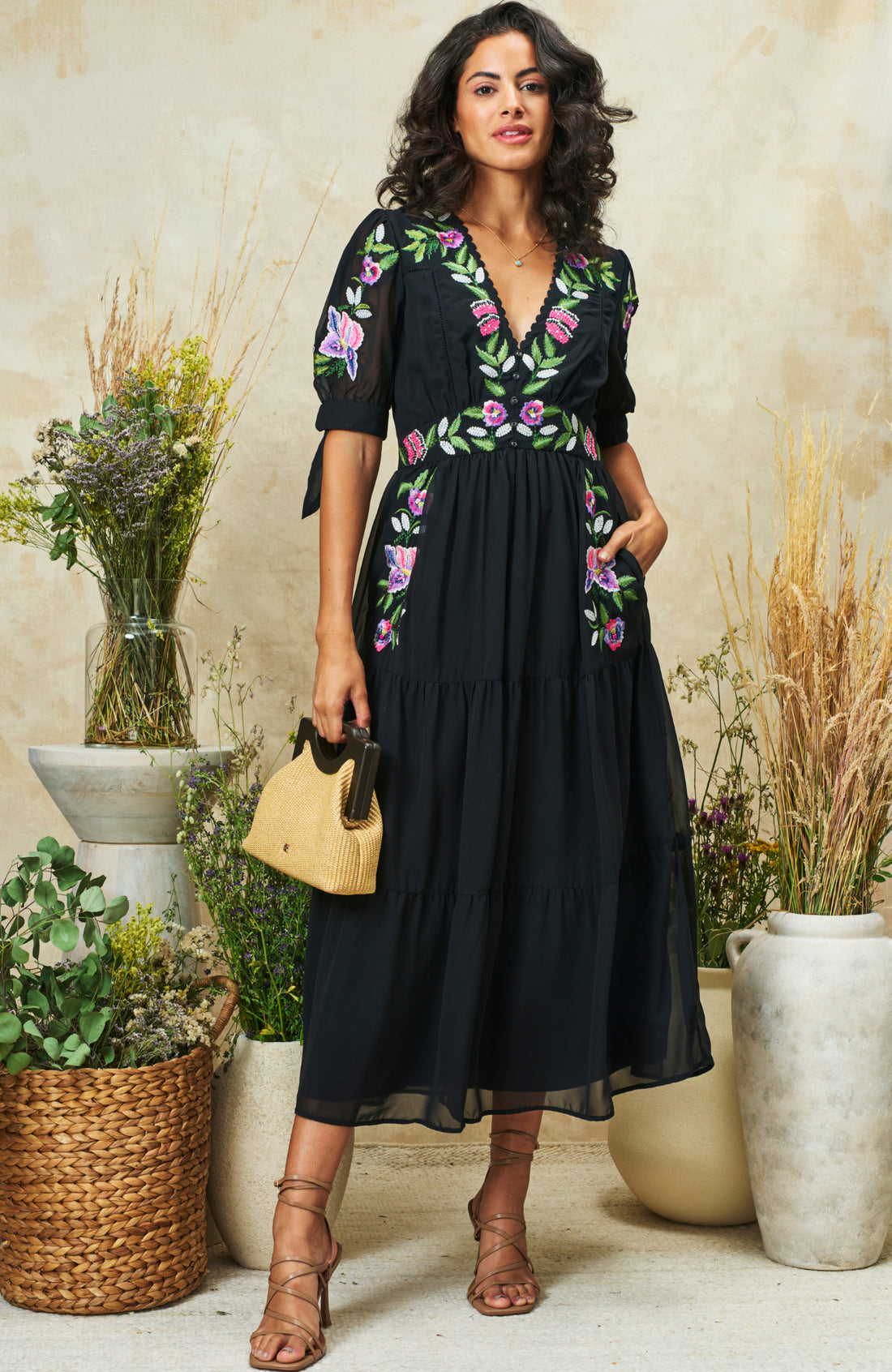 The April Midi Dress (Black)