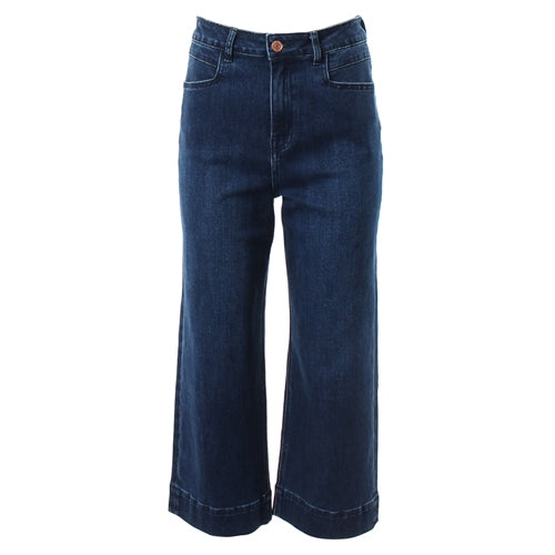 POLLY CROP FLARE JEANS (DARK INK)