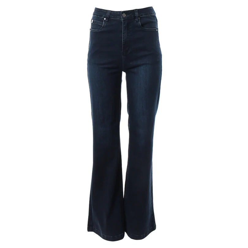 Percy Wide Leg Jeans Short Leg (Deep Indigo)