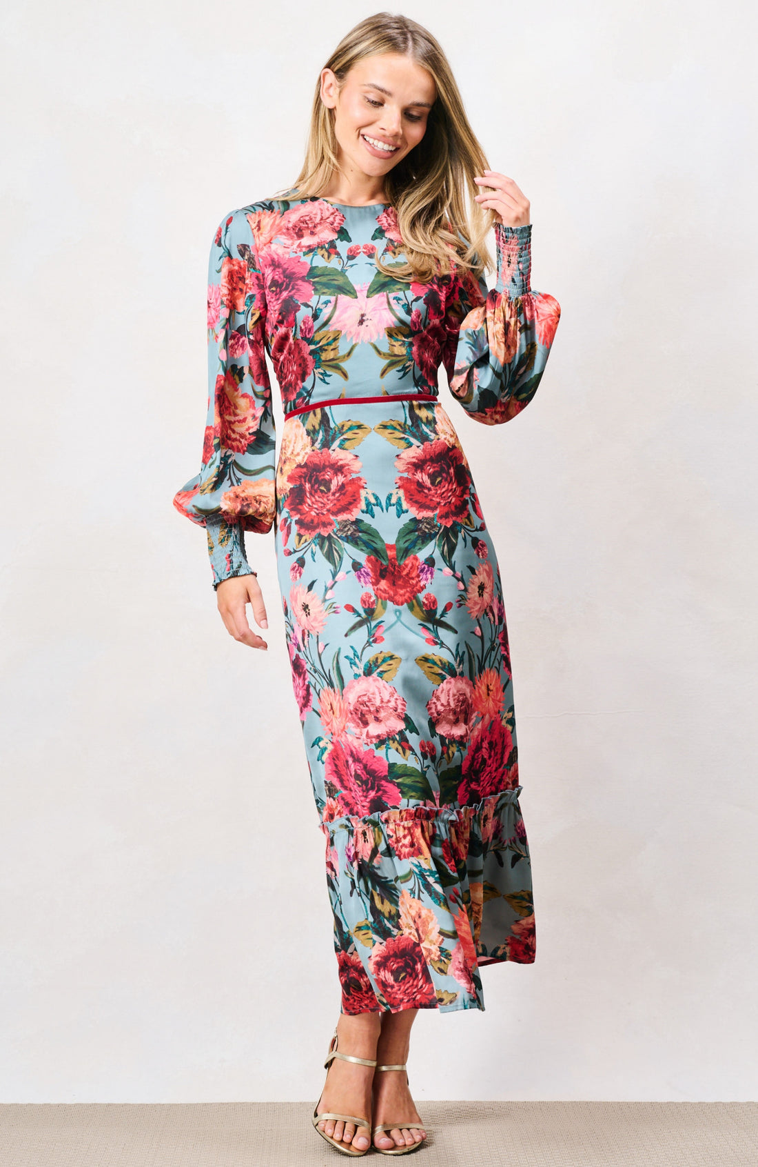 The Fawn Maxi Dress (Teal/Multi)