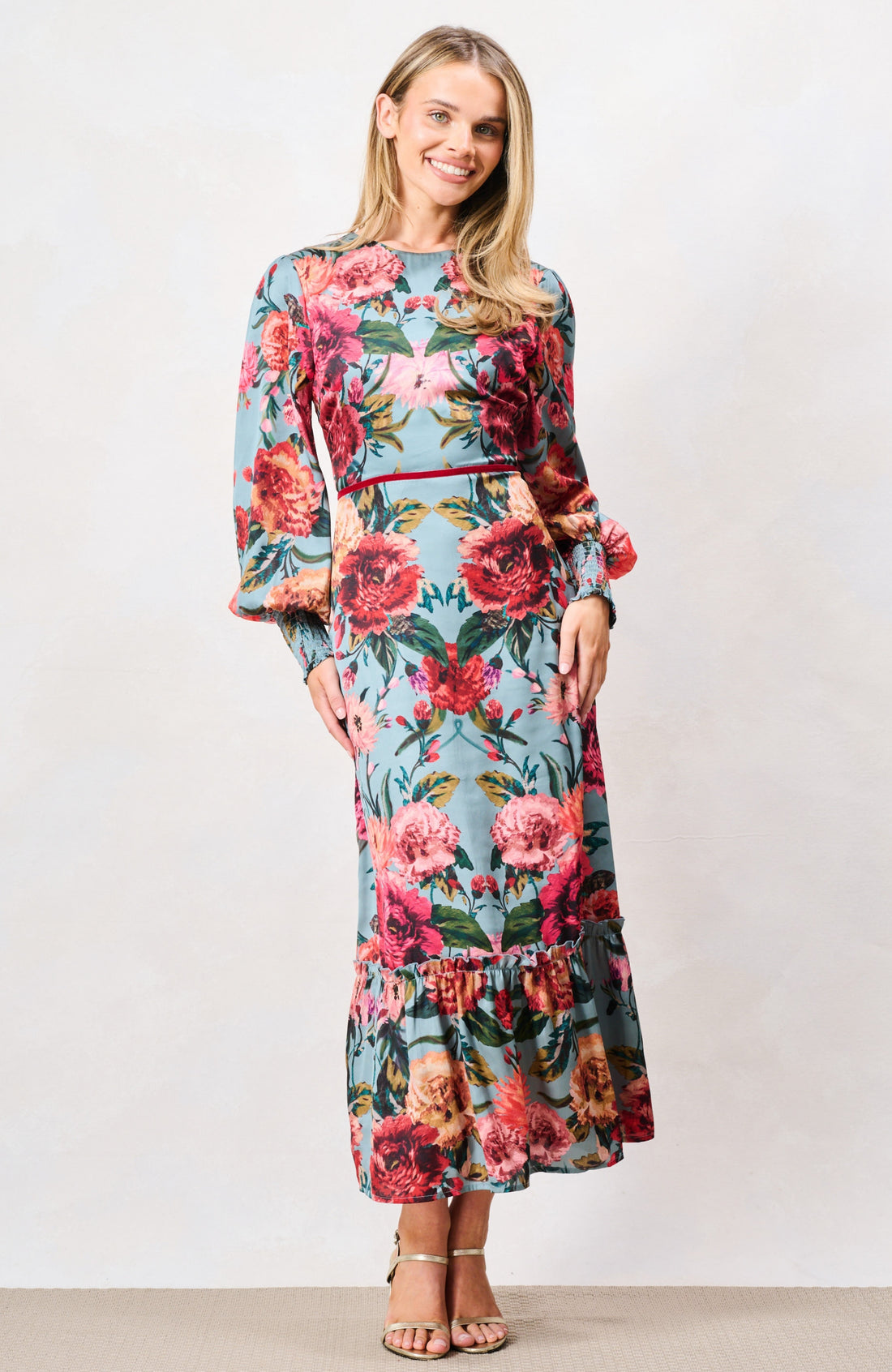 The Fawn Maxi Dress (Teal/Multi)