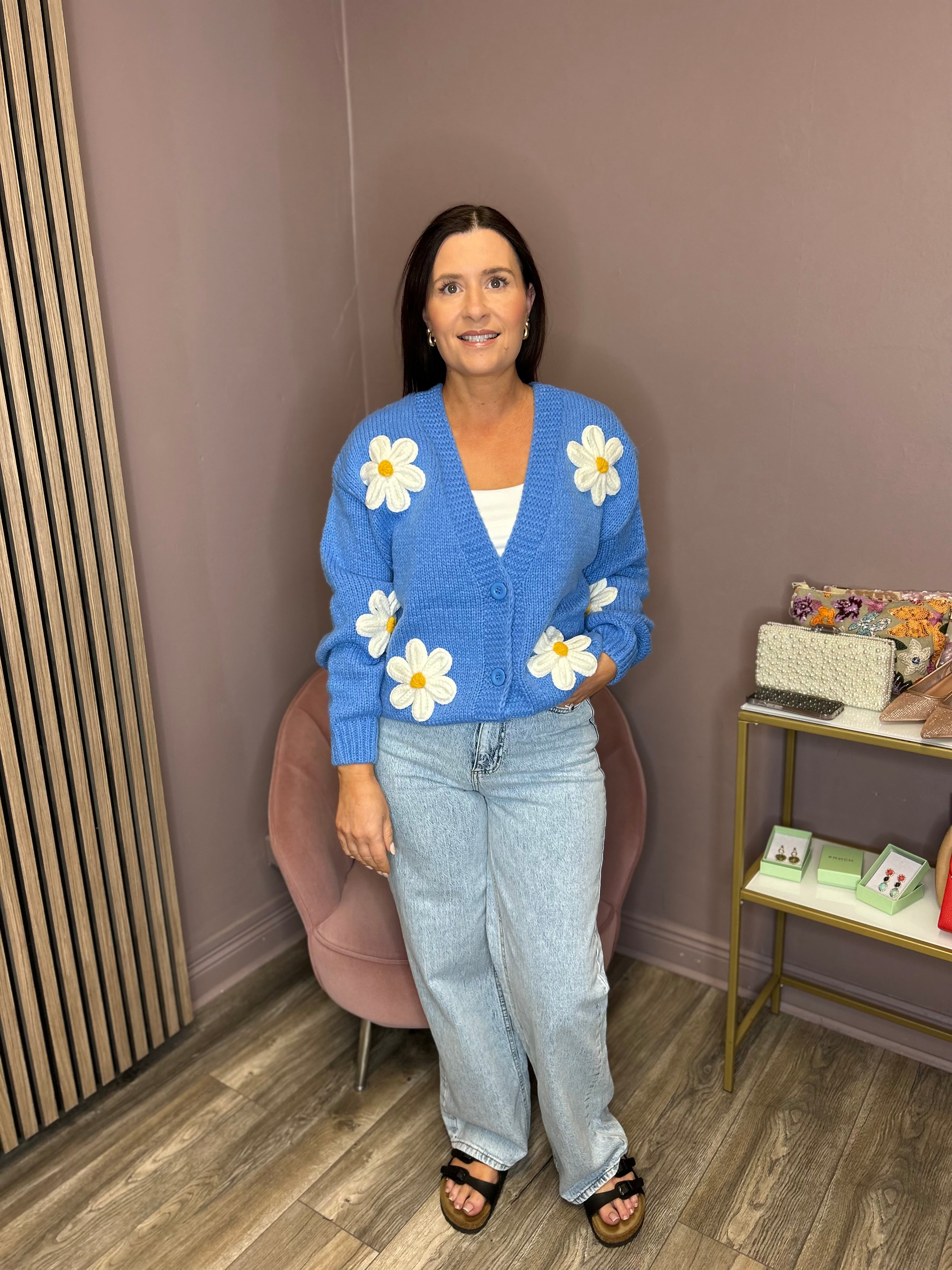 Daisy Cardigan (Blue)