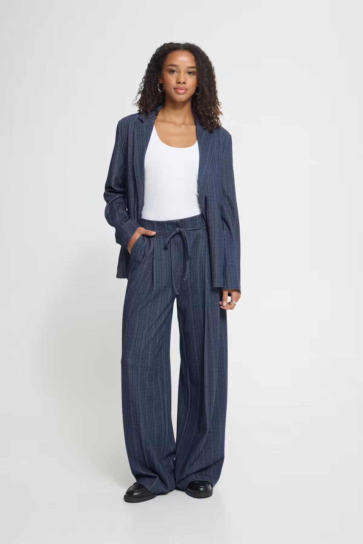 Phoenix Pants (Dark Blue/Stripe)