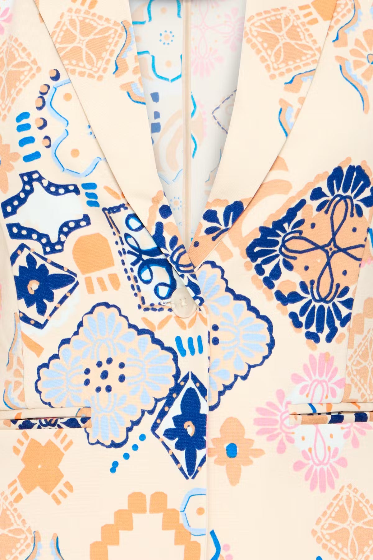 Thea Printed Blazer (Graphic Tile)