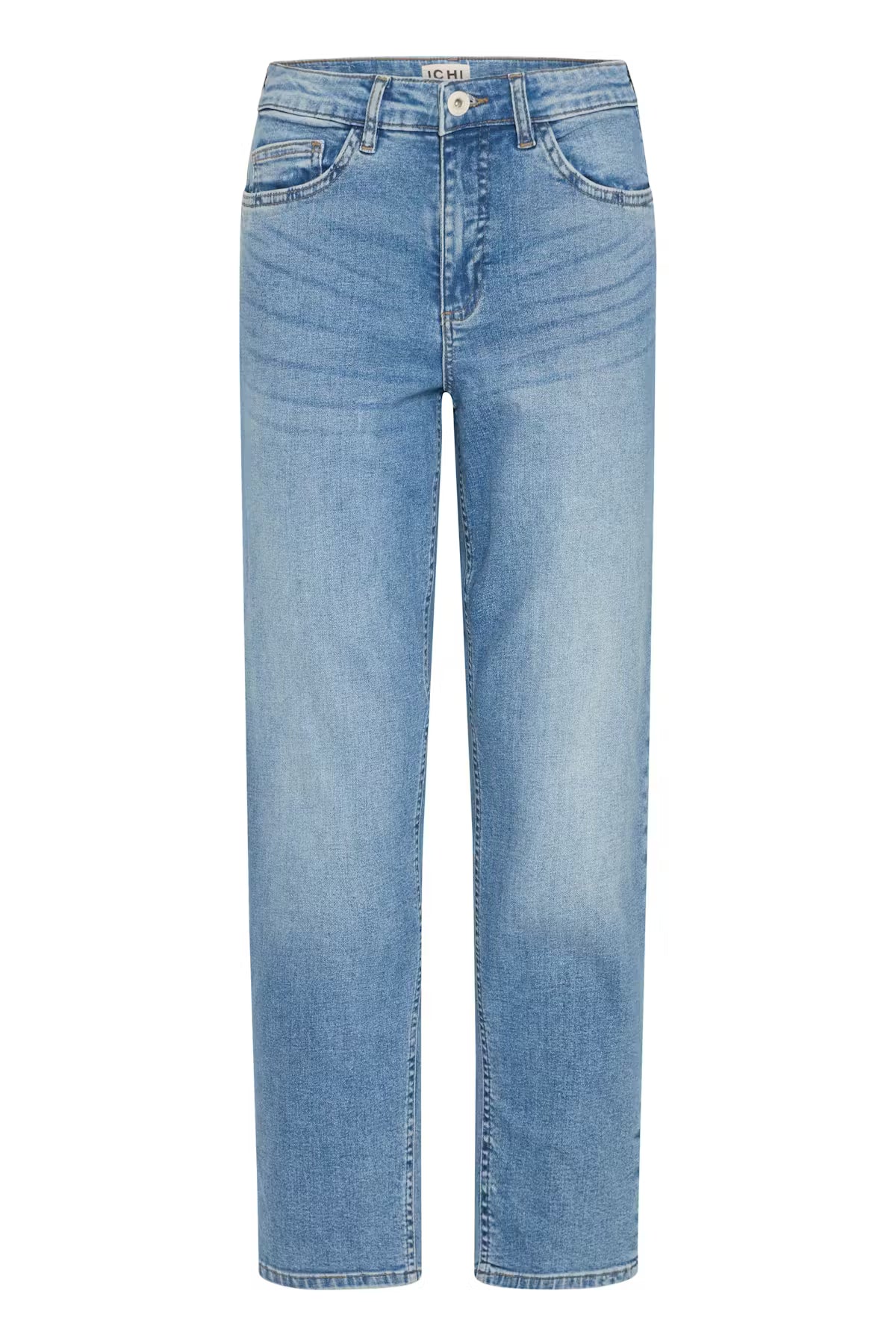 Iggy Straight Leg Cropped Jeans (Light Blue)