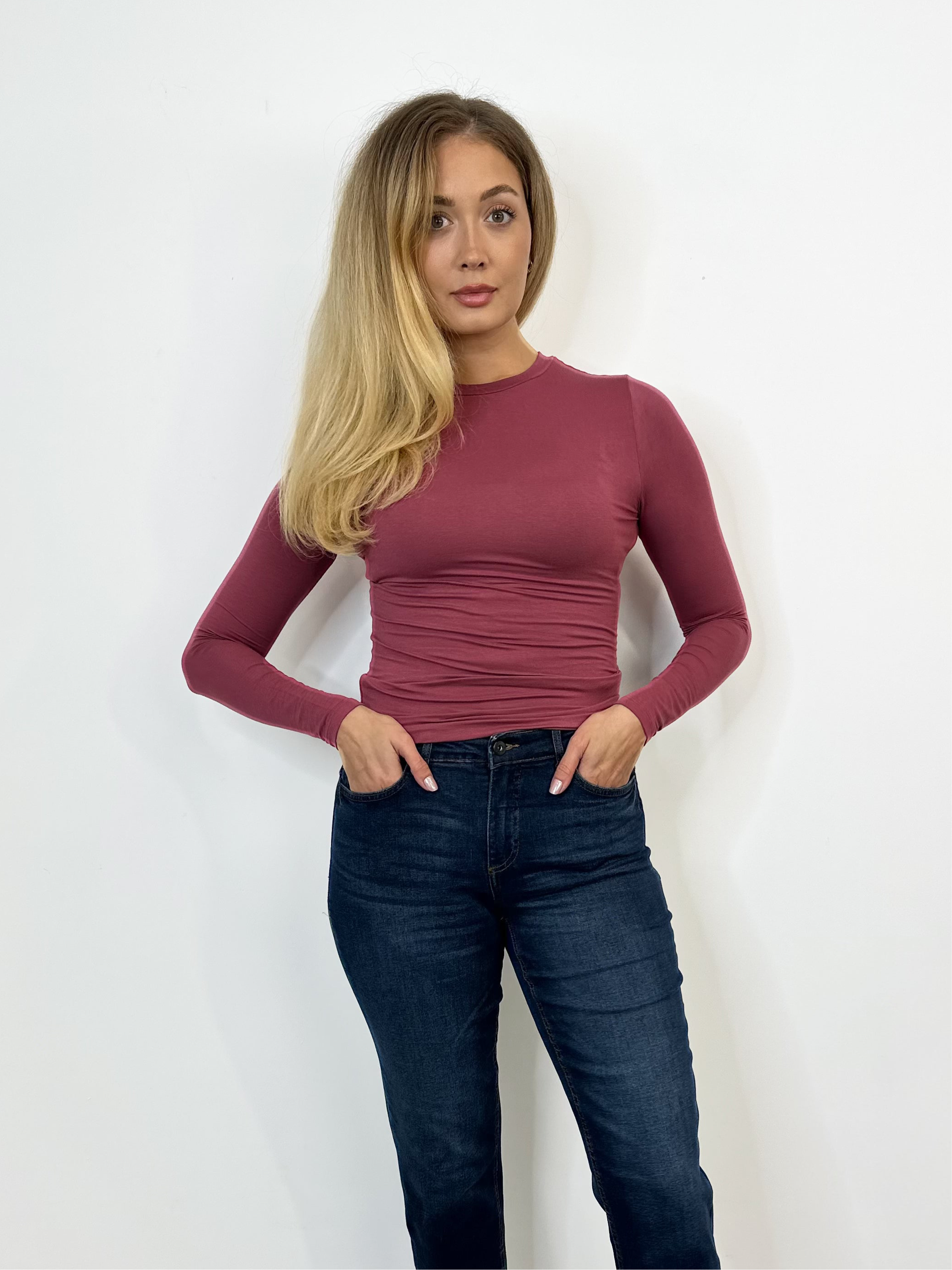 Philomena Long sleeve Top (Maroon)