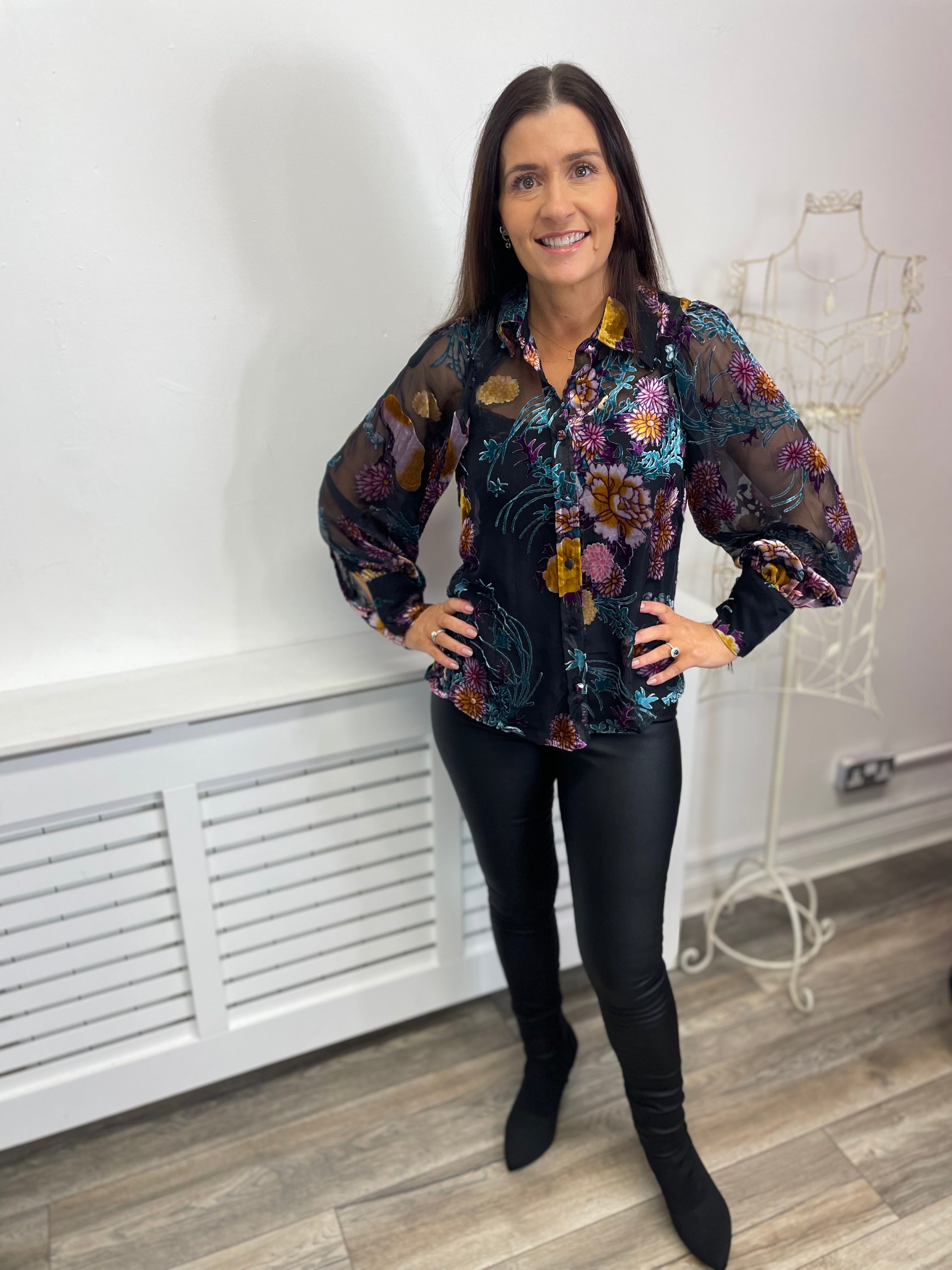 Elle Coated Leggings (Black)