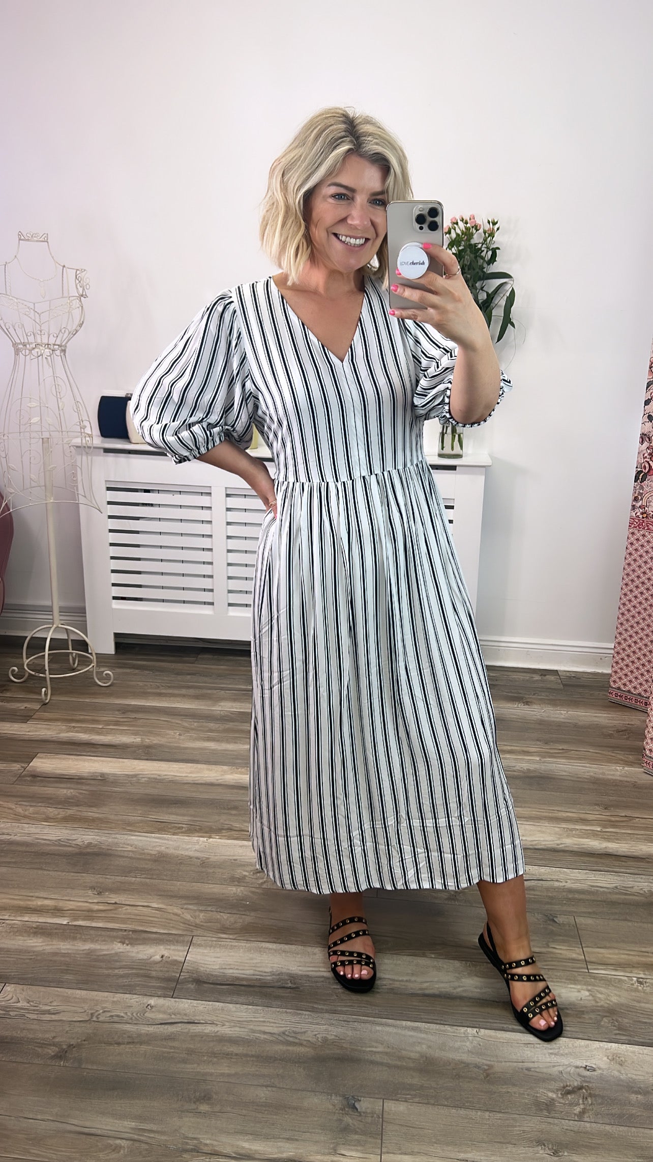 Earo Midi Dress (Cloud Dancer)