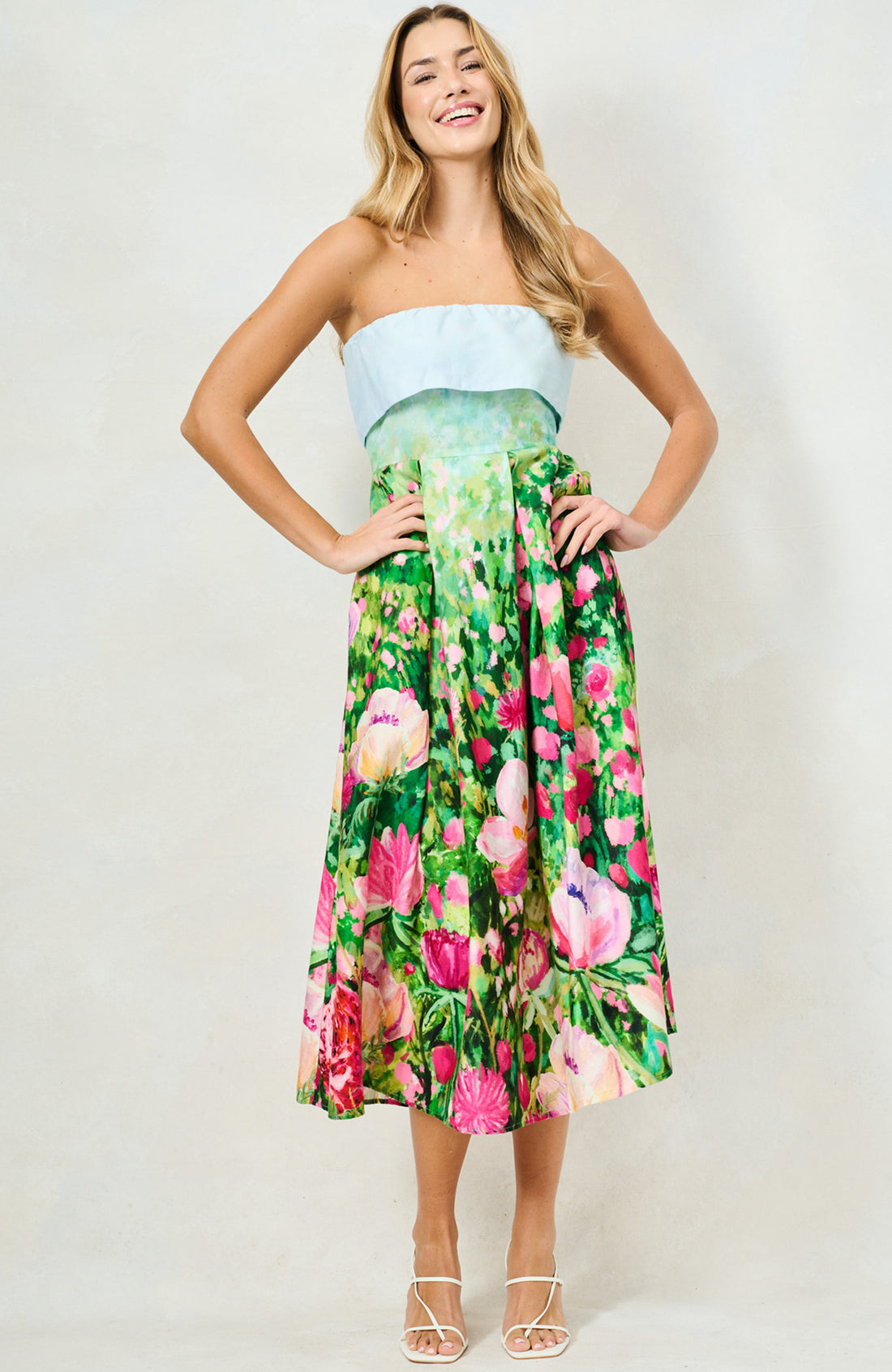 The Bloom Midi Dress (Blue/Green) | Love Cherish | Dress The Bloom Midi Dress (Blue/Green) | Love Cherish | Dress