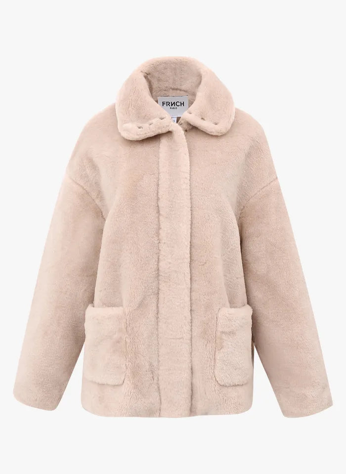 Lonnie Faux Fur Coat (Cream)