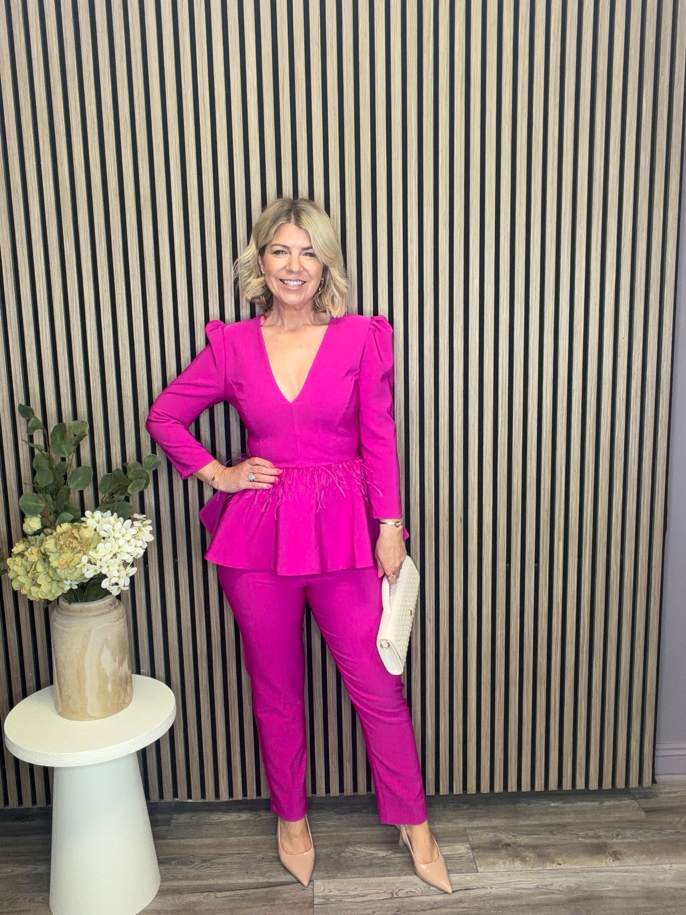 Isabella Trousers Suit (Pink)