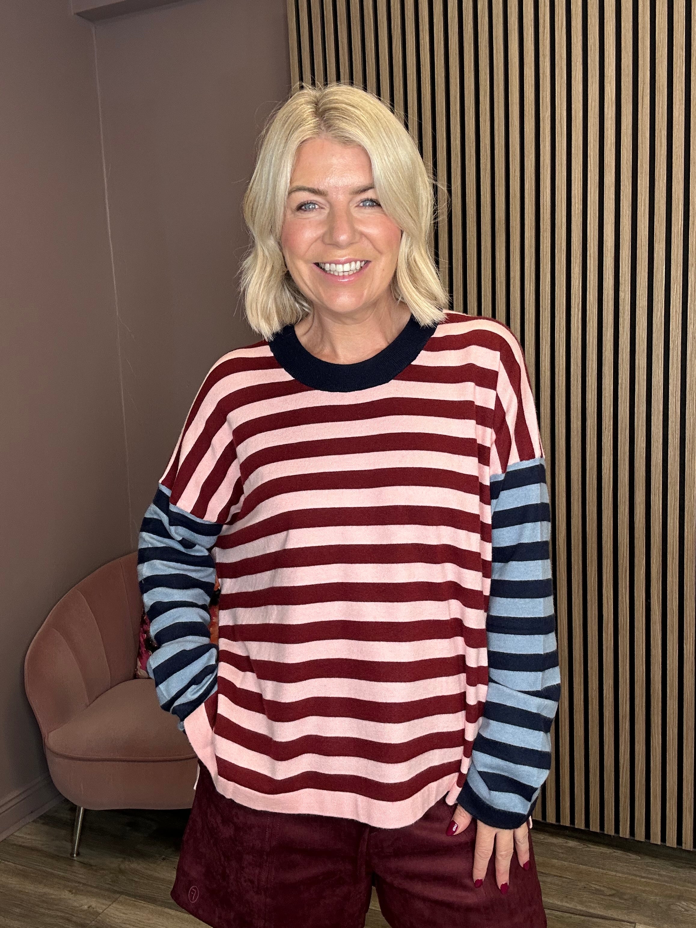 Persan Jumper & Scarf Set (Pink)