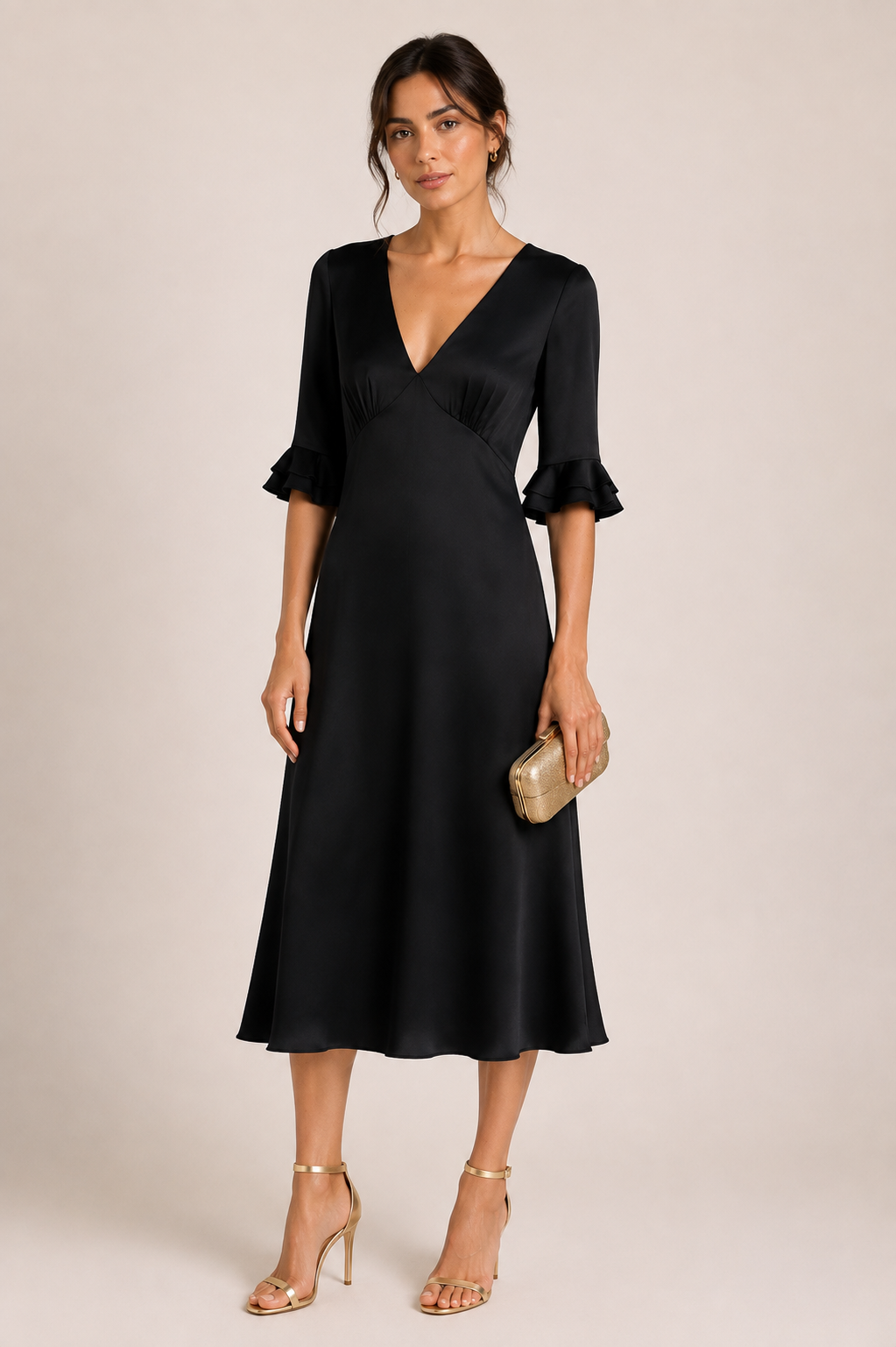 Mia Midi Dress (Black)