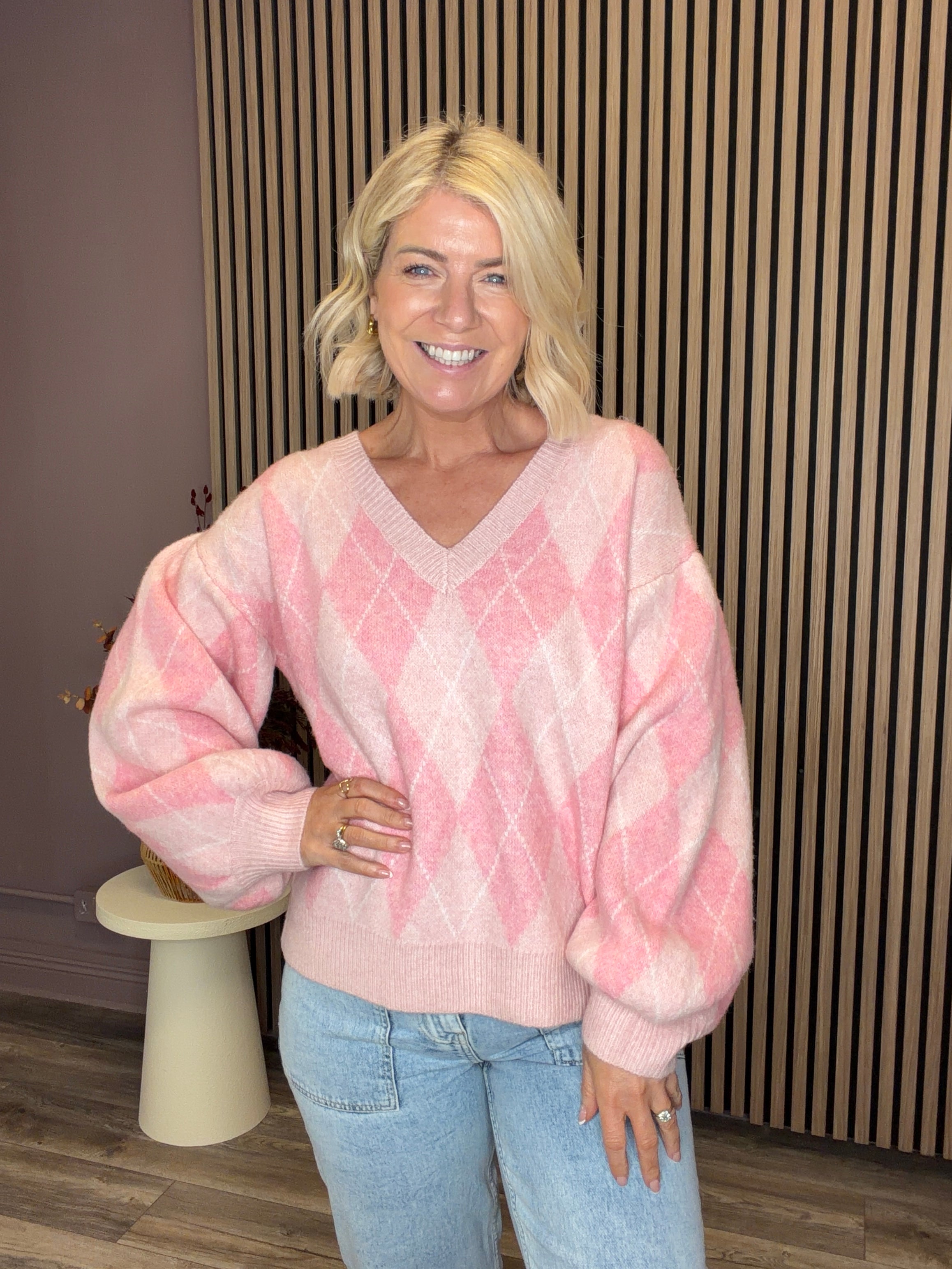Ashling Knit Jumper (Rose Pink)