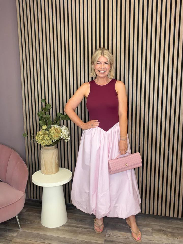 Mira Maxi Dress (Rhododendron/Pink)