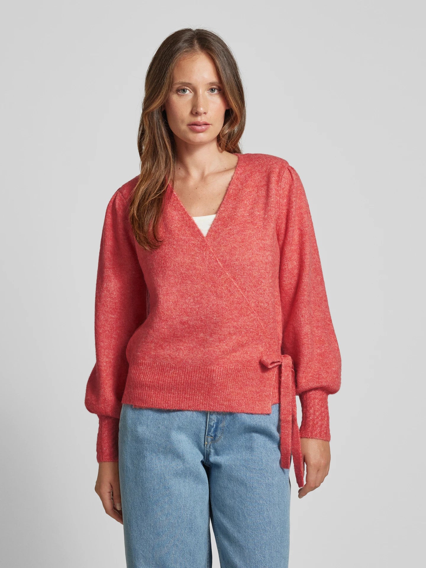 Helen Wrap Jumper (Cranberry) Love Cherish Jumper