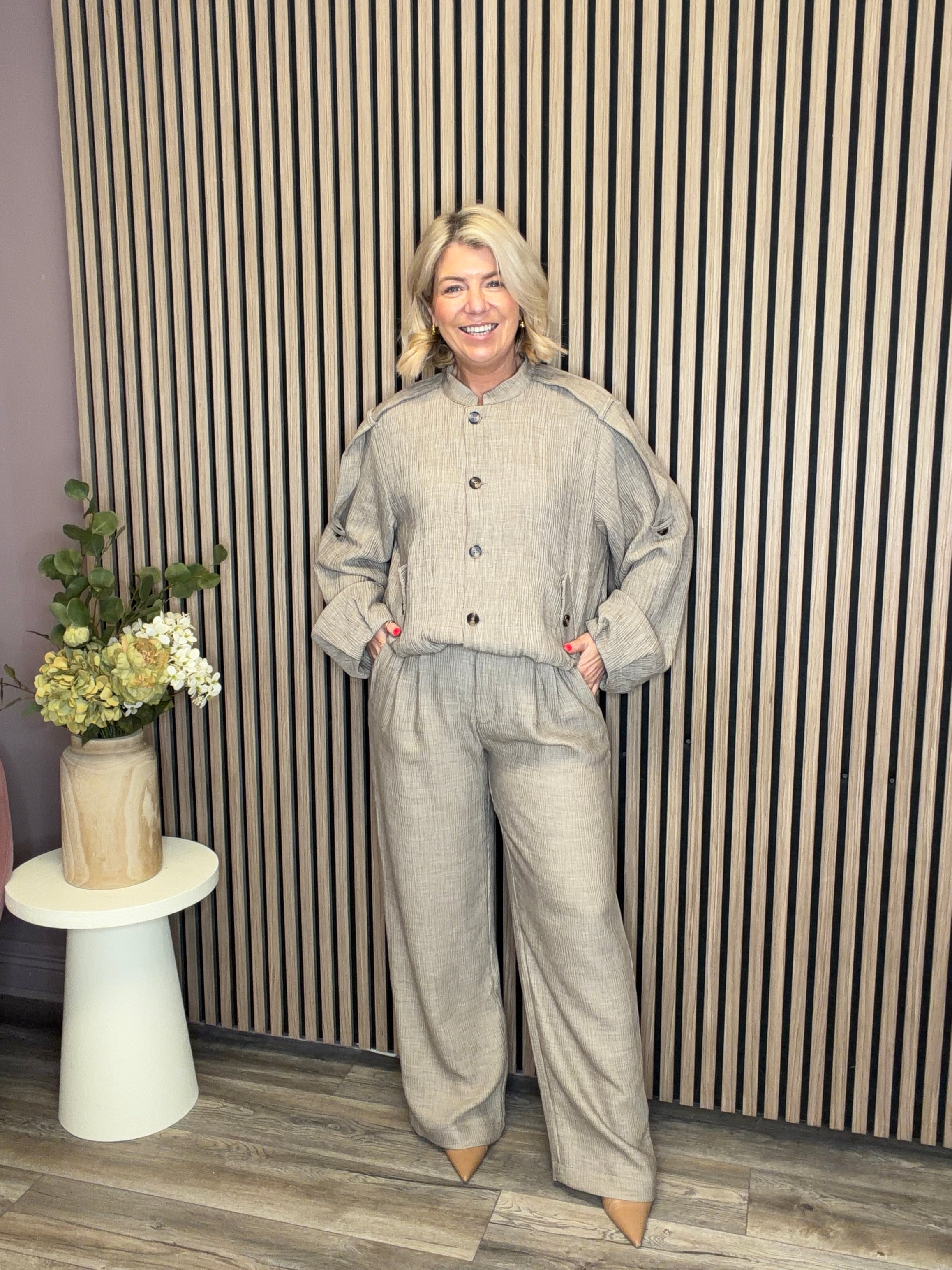 Rina Wide Leg Pants (Incense)