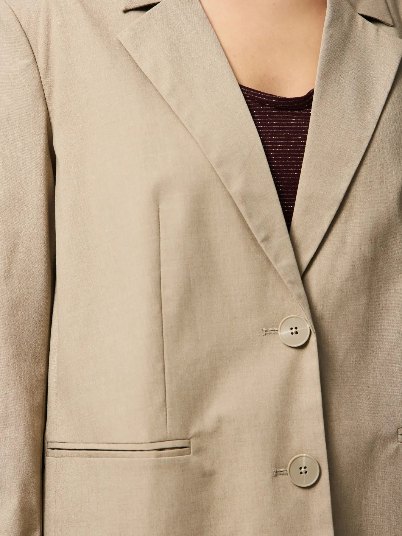 Paislee Loose Blazer (Greige)