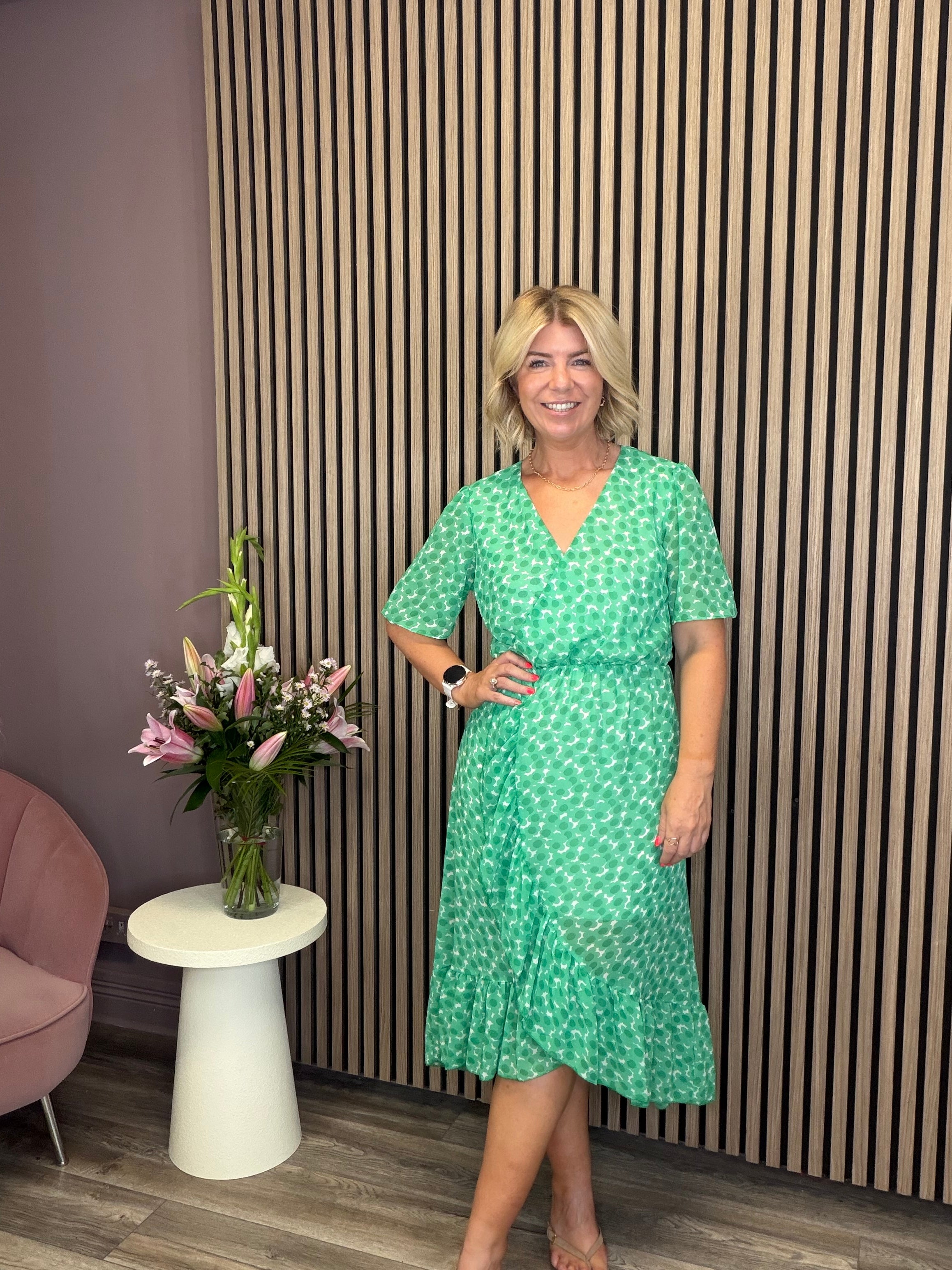 Nancy Midi Dress (Green)
