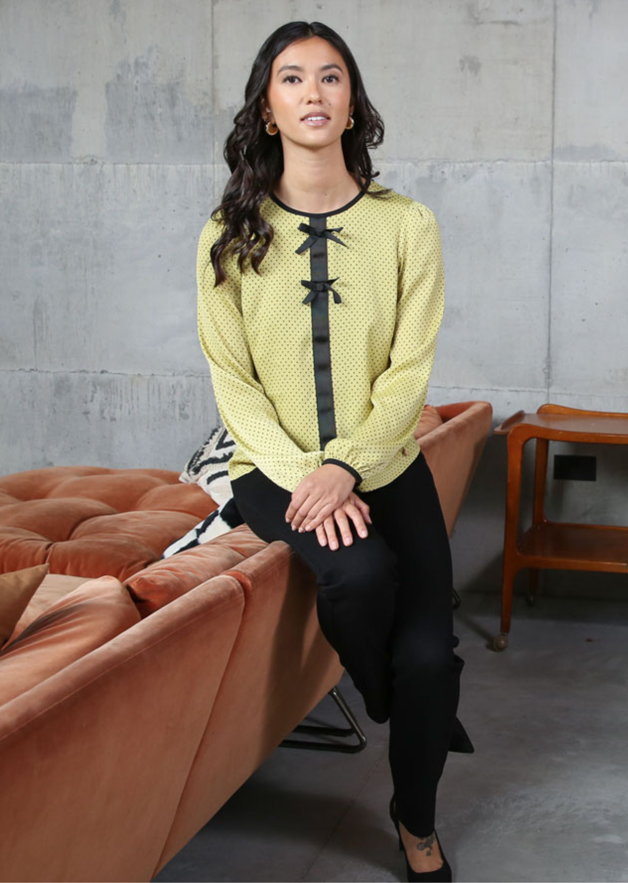 Isha Bow Top (Lime Green)