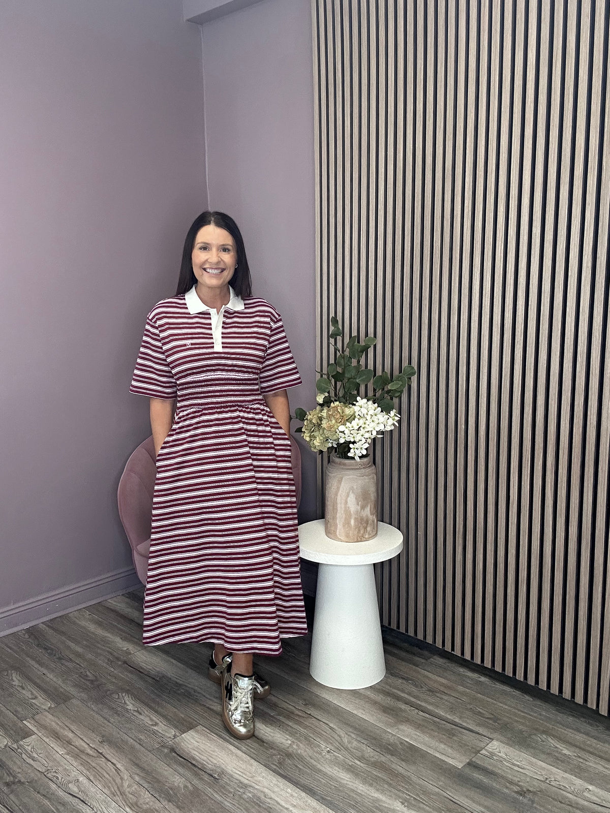 Misen Dress (Burgundy)