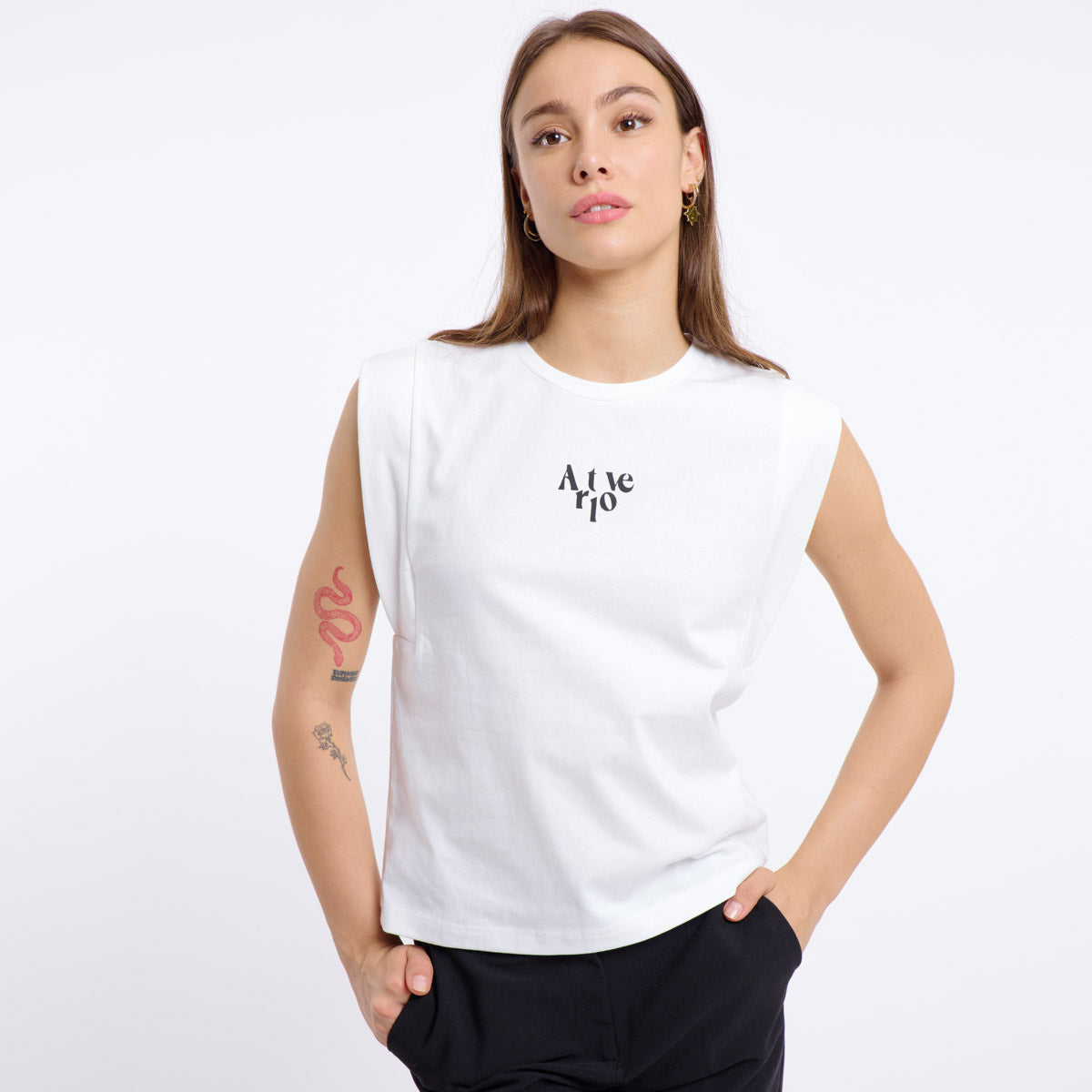 ANOUK T-SHIRT (WHITE/BLACK)