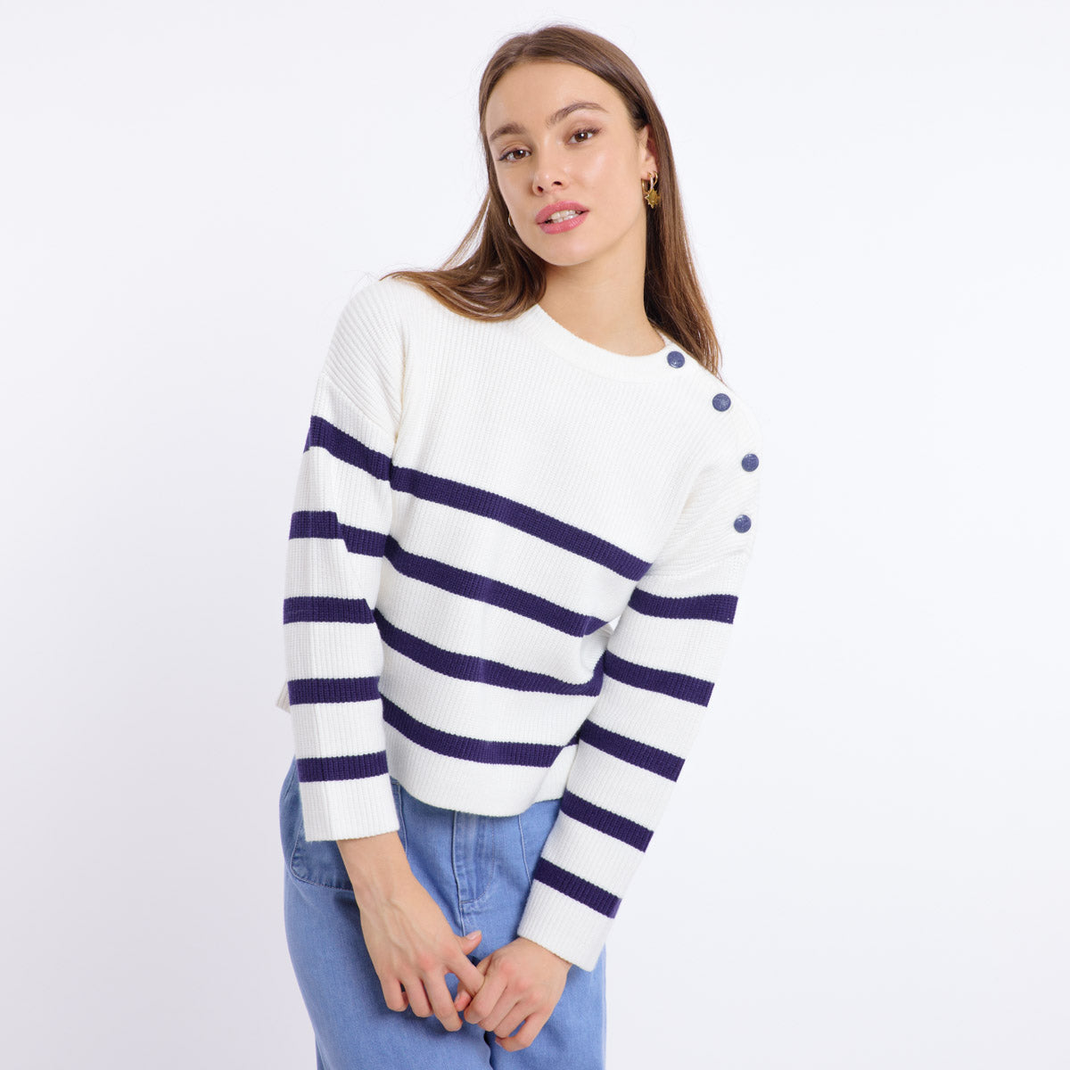 SABRINA JUMPER (NAVY/WHITE)