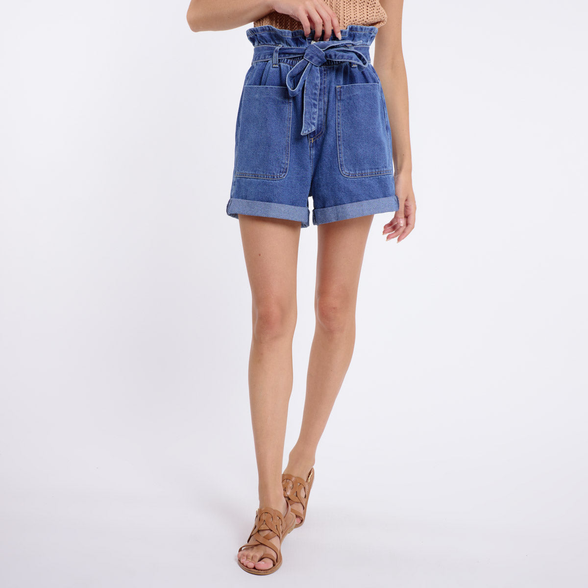 DOUMIA HIGHWAISTED SHORTS (DENIM)