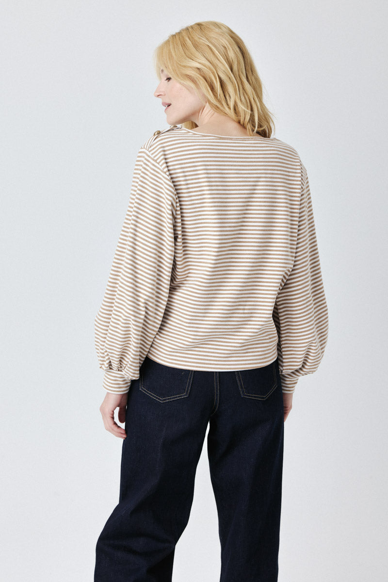 Stella Long Sleeve Top (Brown)