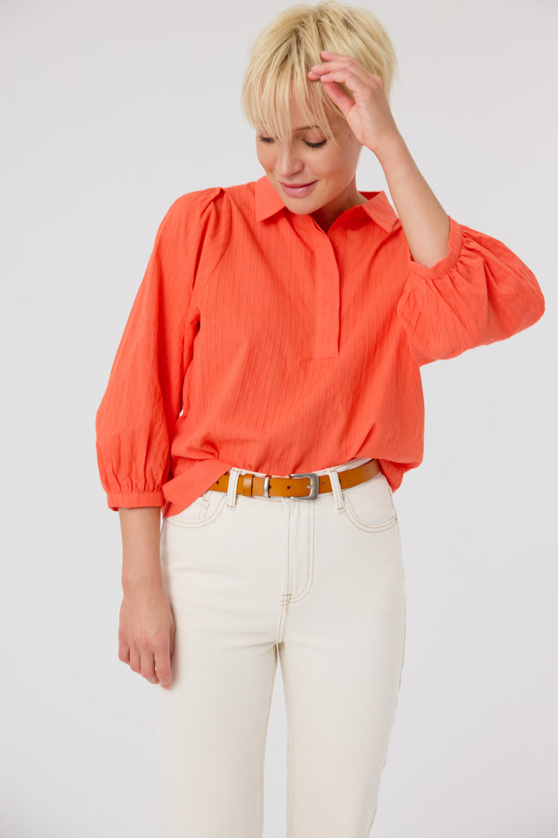 Jasmeen Long Sleeve Top (Orange)