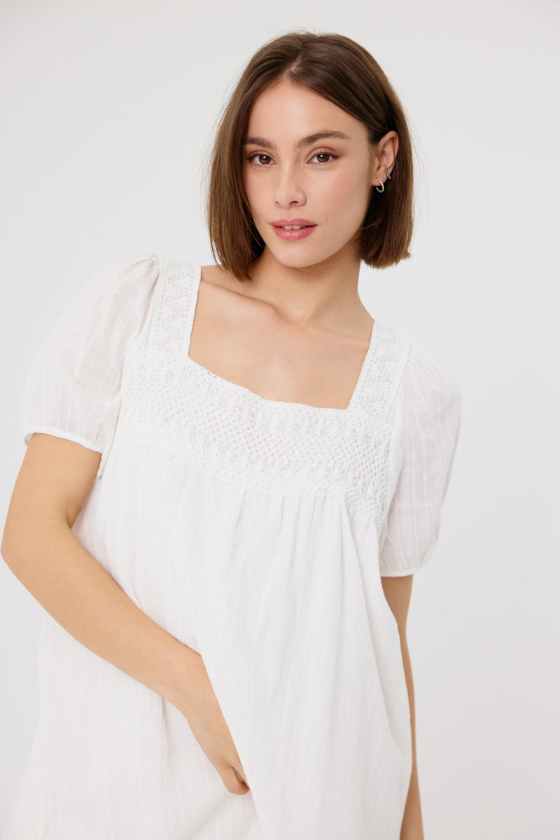 Emerson Mini Dress (White)