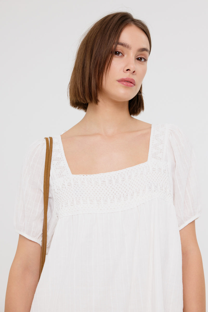 Emerson Mini Dress (White)
