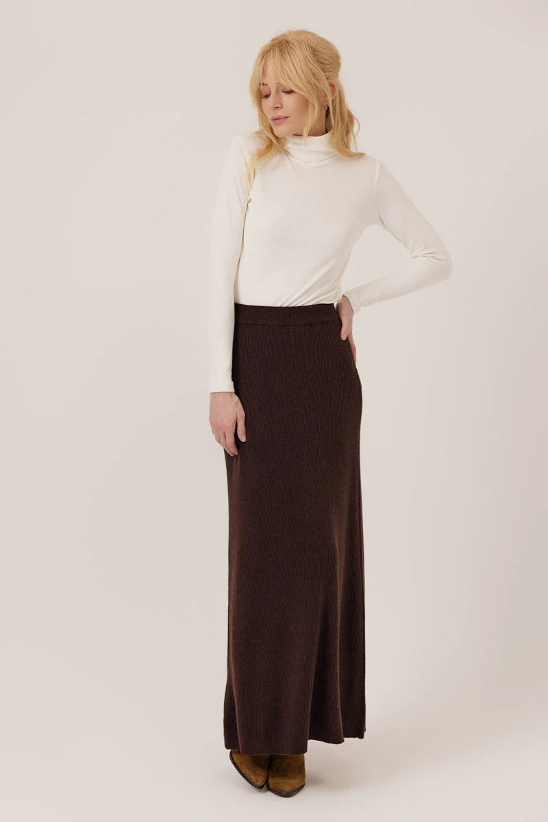Sierra Ankle Skirt (Brown)