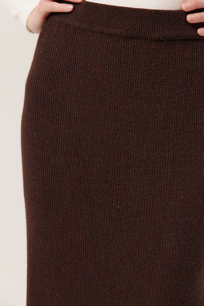 Sierra Ankle Skirt (Brown)