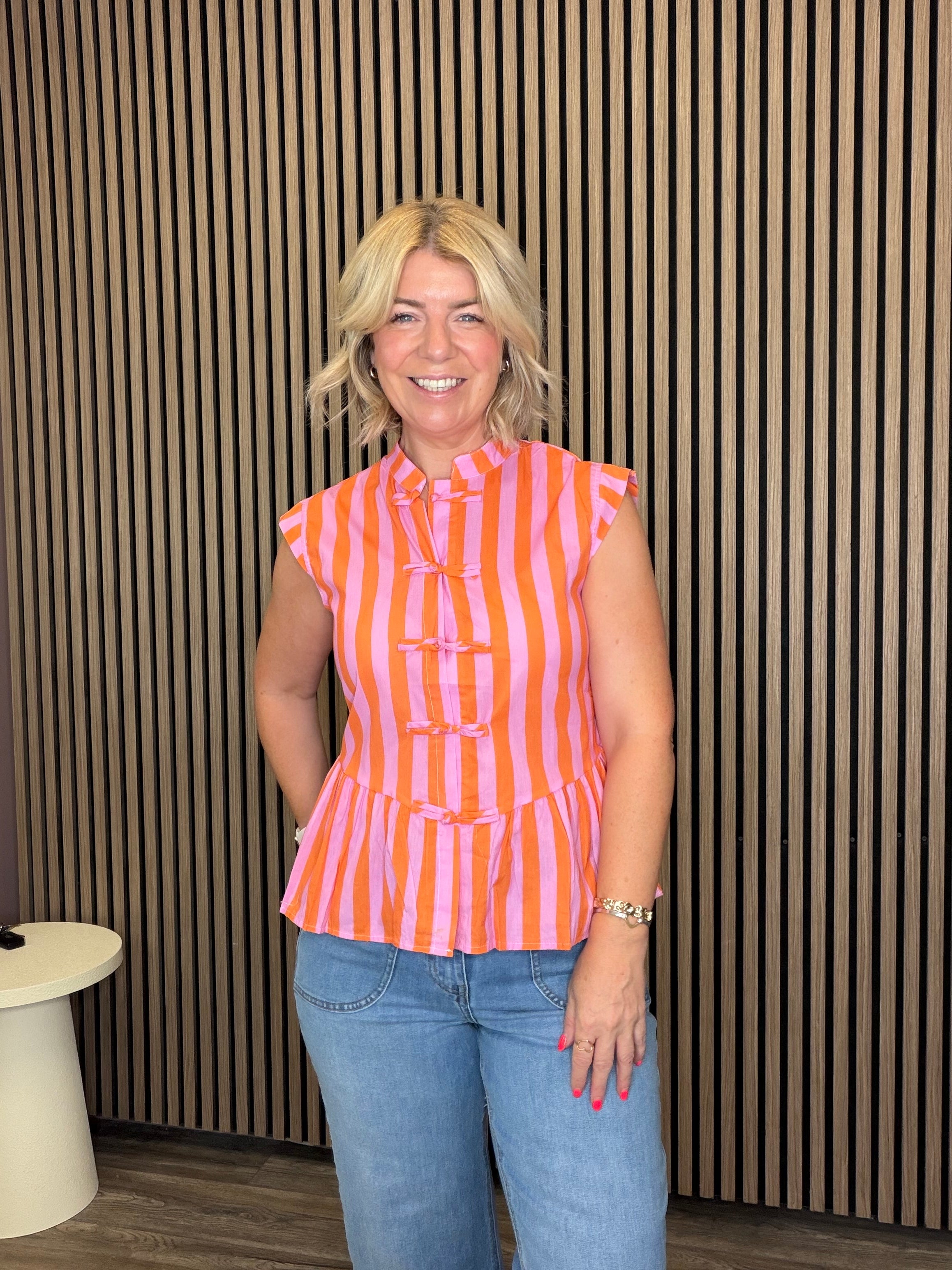 Carla Top (Orange/Pink)