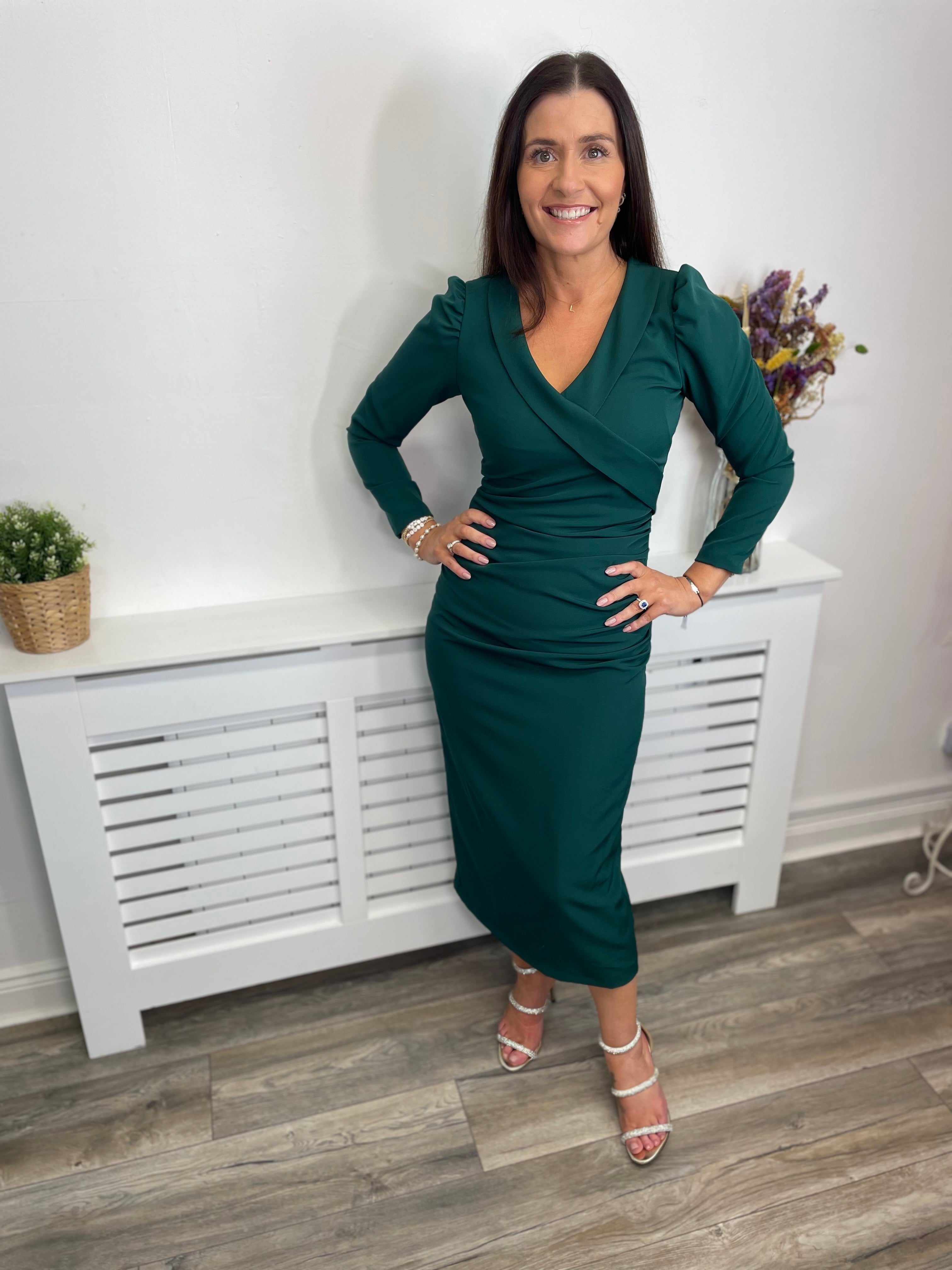 Ariia Midi Dress (Bottle Green) | Love Cherish | Dress Ariia Midi Dress (Bottle Green) | Love Cherish | Dress